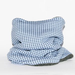Loop-Schal mit blau-weißem Krawattenmuster für kalte und ungemütliche Tage!